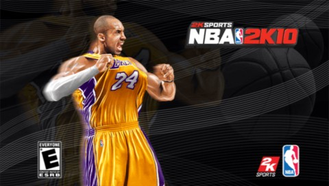 NBA 2K10 title screen for PSP